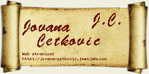 Jovana Ćetković vizit kartica